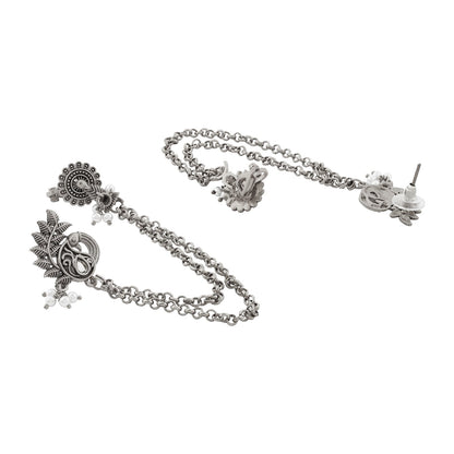 Teejh Keri Silver Oxidised Earcuffs