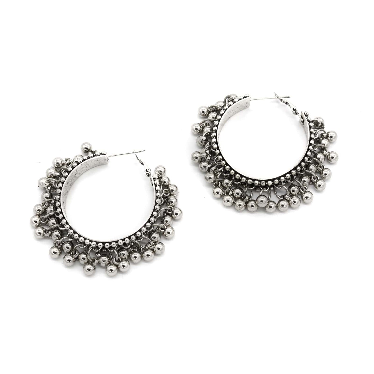 Gungroo Silver Hoops Earrings - Teejh
