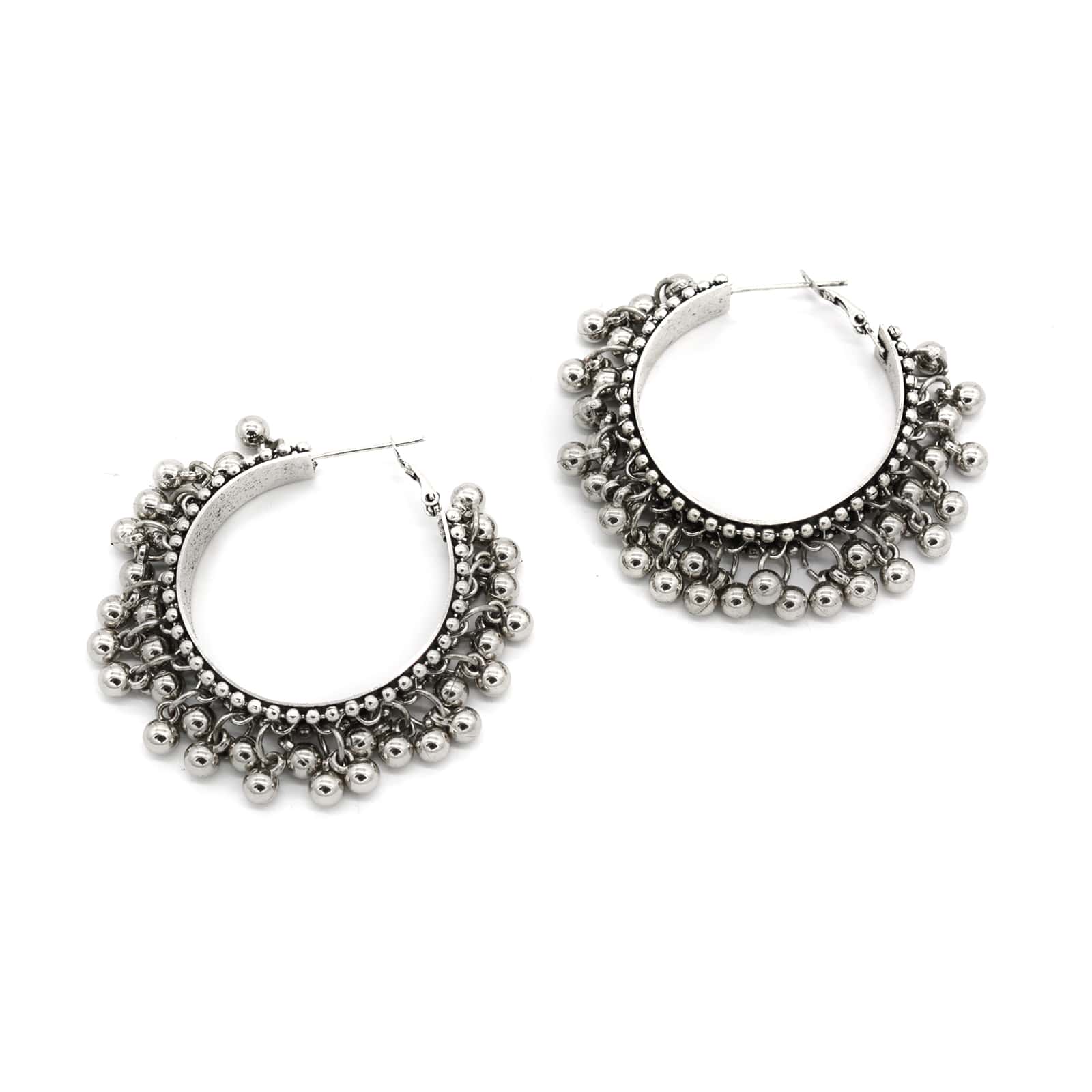 Gungroo Silver Hoops Earrings - Teejh