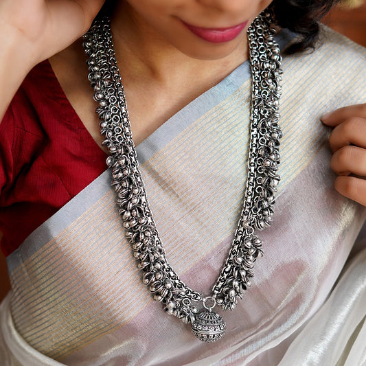 Teejh Reethika Oxidized Ghungroo Long Necklace