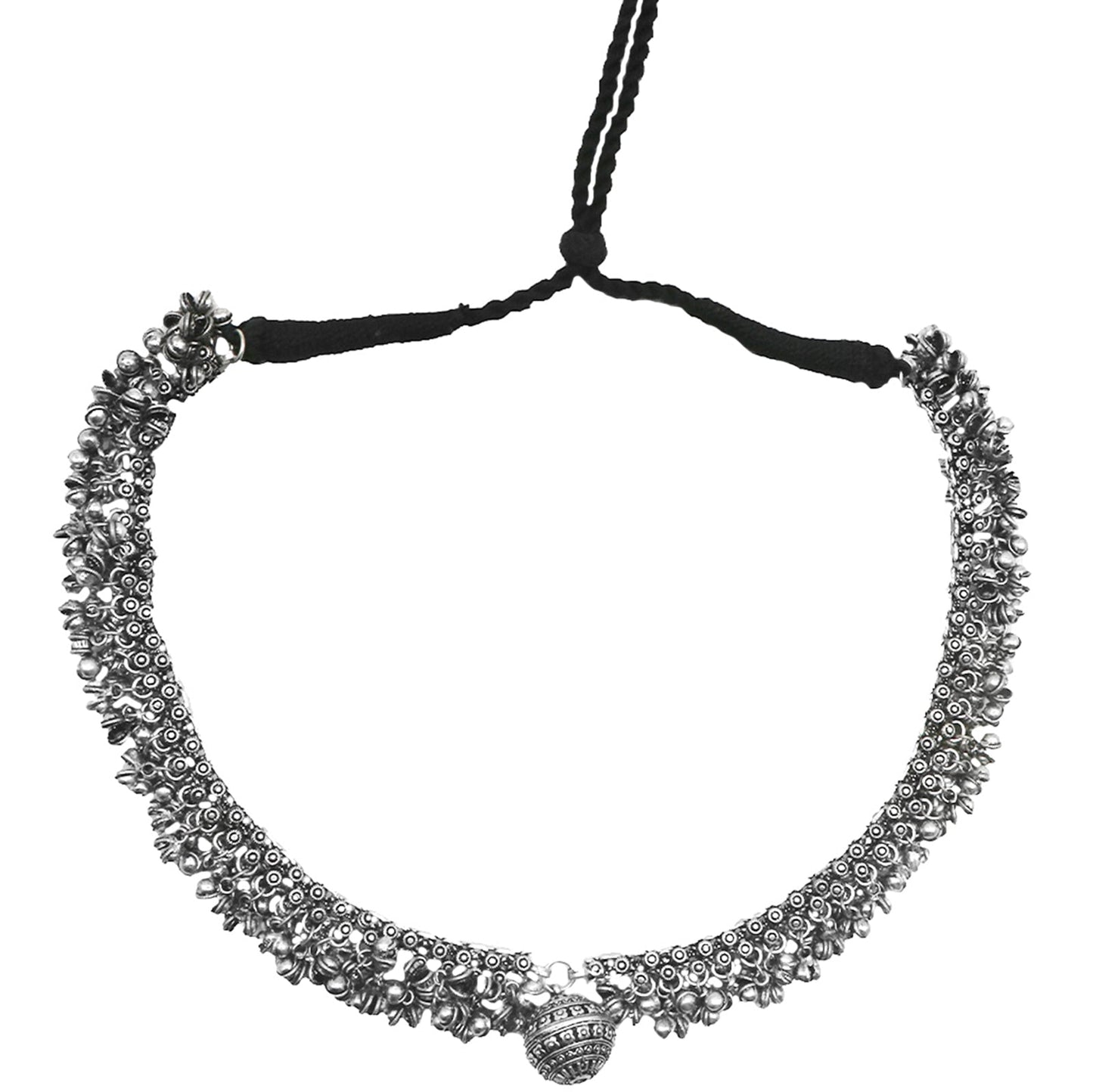 Teejh Reethika Oxidized Ghungroo Long Necklace
