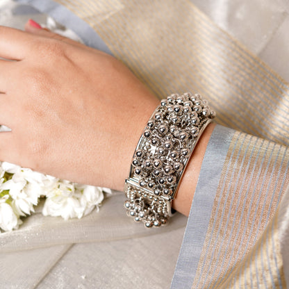 Teejh Sia Silver Ghungroo Bangle