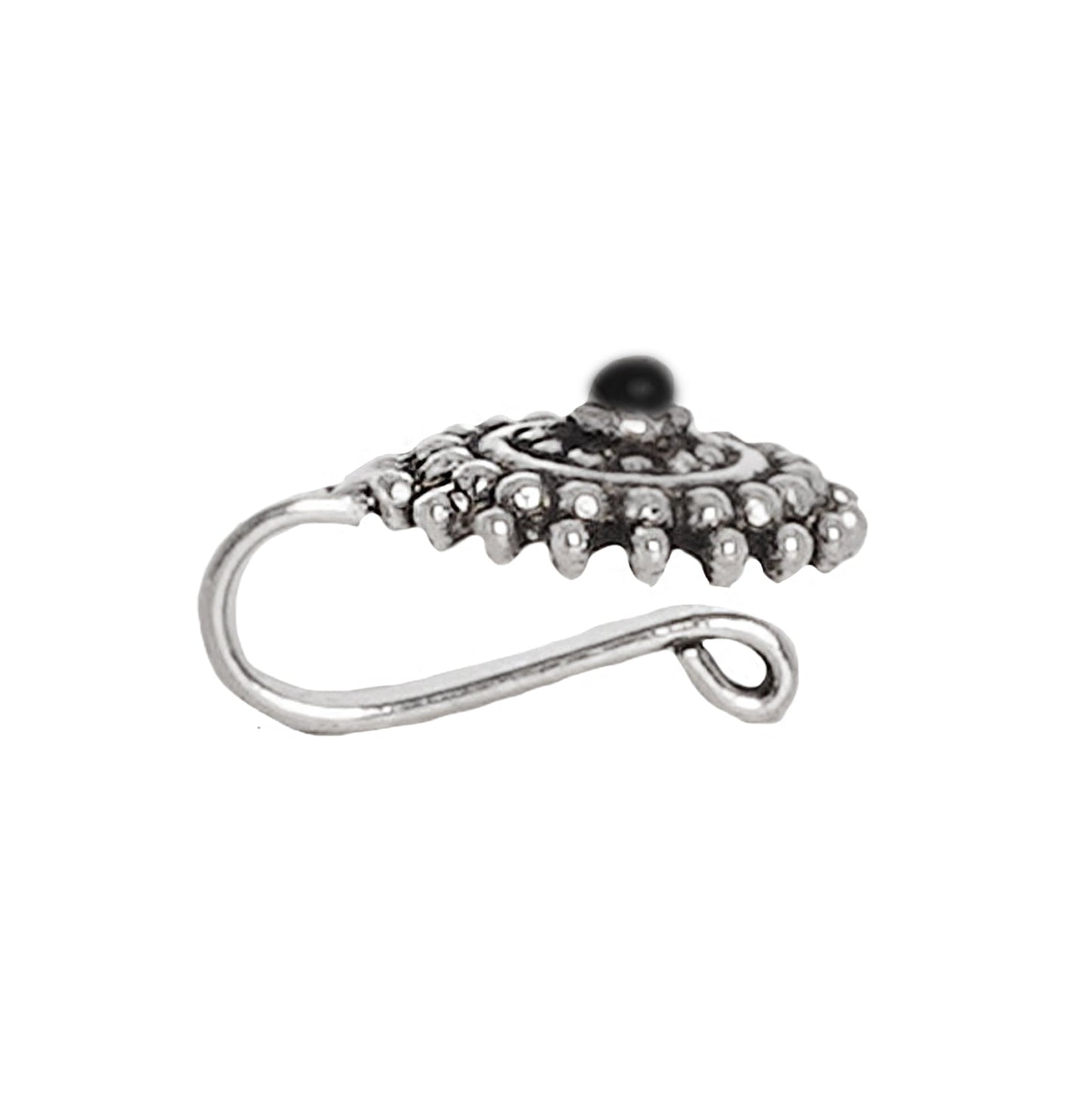 Teejh Lalita Black Stone Floral Nosepin