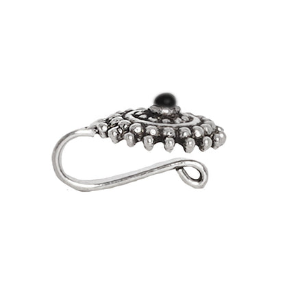 Teejh Lalita Black Stone Floral Nosepin