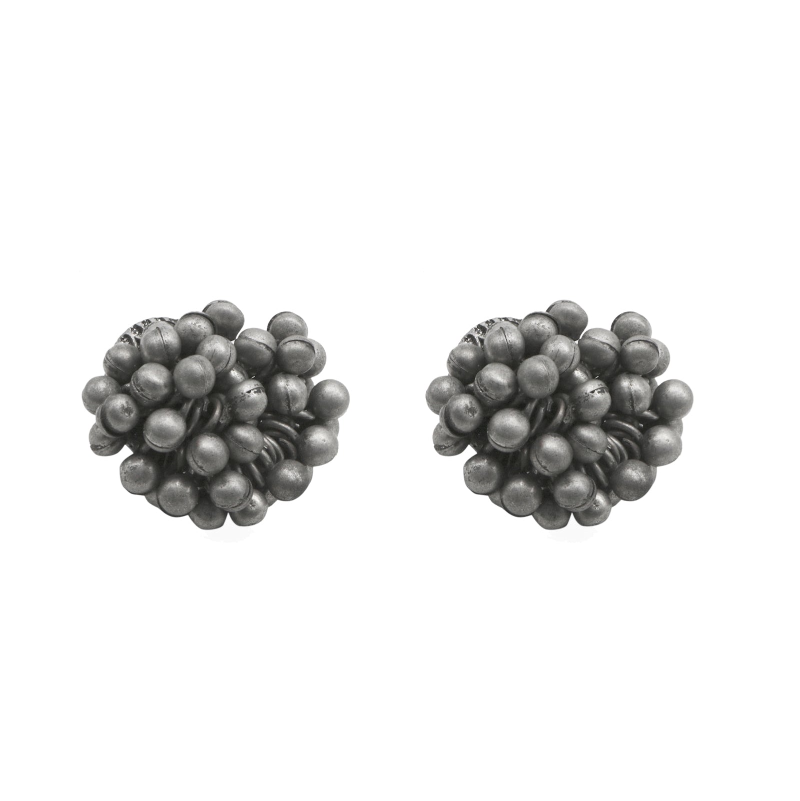 Teejh Trisha Ghungroo Silver Oxidised Earrings
