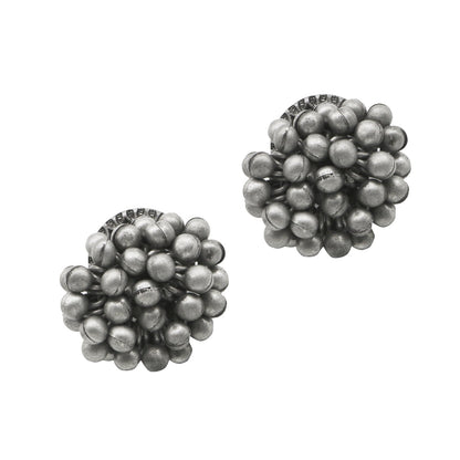 Teejh Trisha Ghungroo Silver Oxidised Earrings