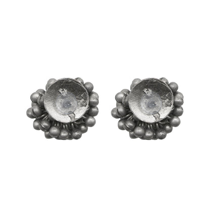 Teejh Trisha Ghungroo Silver Oxidised Earrings
