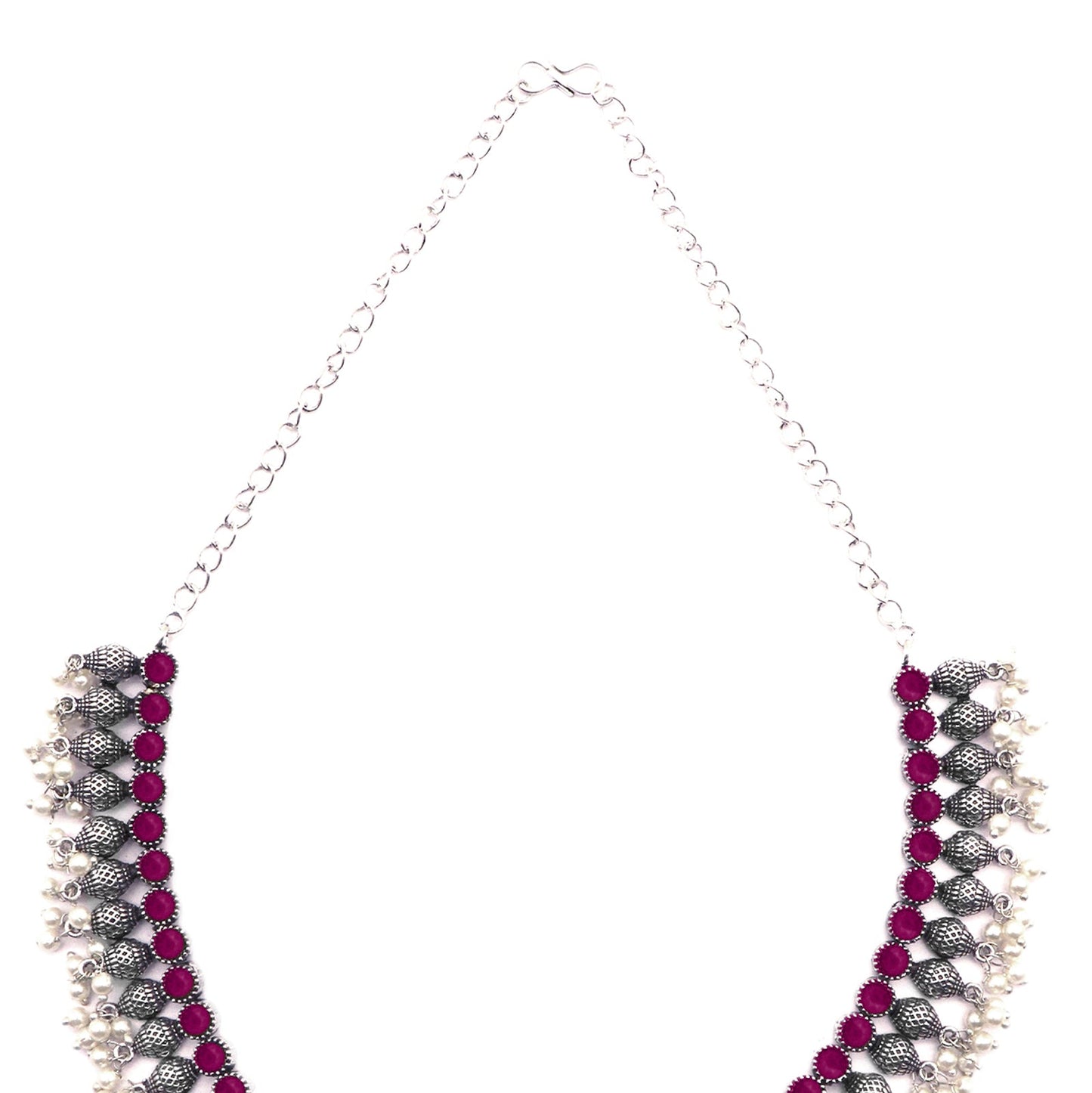 Teejh Mitali Rani Pink Stone Choker Necklace Set