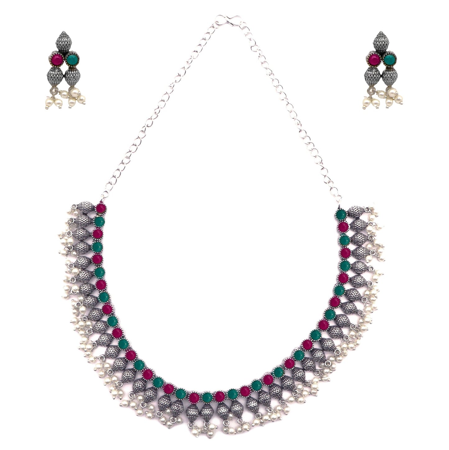 Teejh Oni Multi colored choker Necklace Set