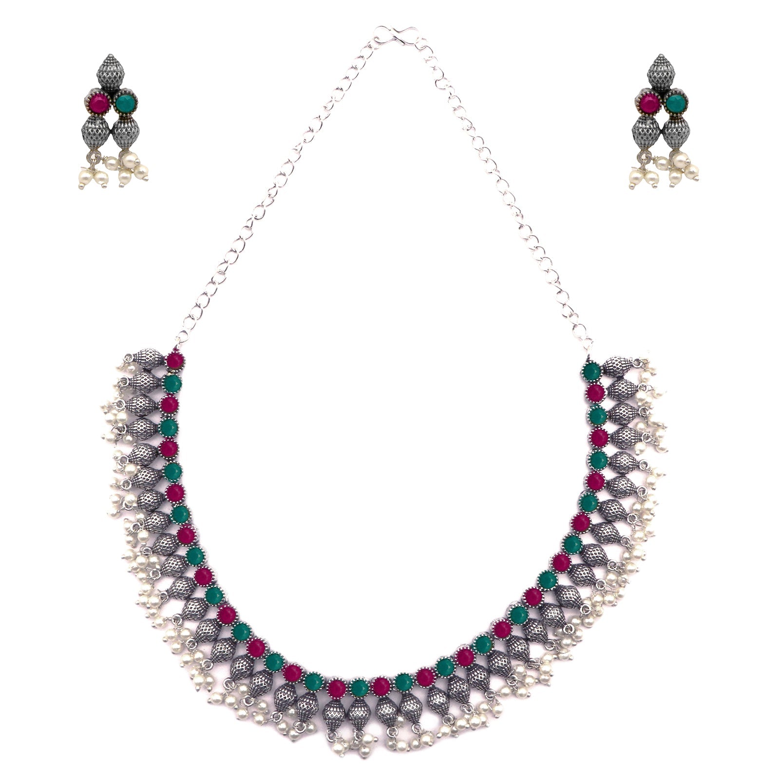 Teejh Oni Multi colored choker Necklace Set