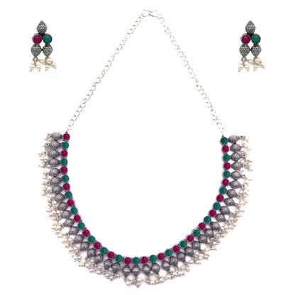 Teejh Oni Multi colored choker Necklace Set