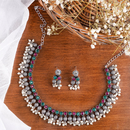 Teejh Oni Multi colored choker Necklace Set