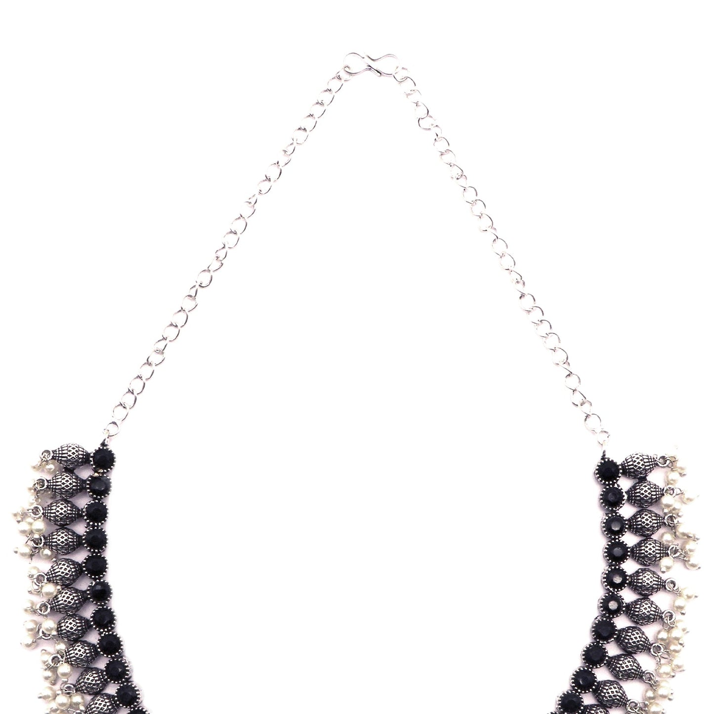 Teejh Pihu Black Stone Choker Necklace Set