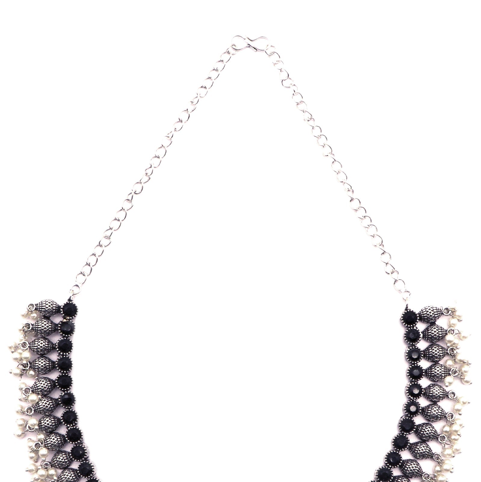 Teejh Pihu Black Stone Choker Necklace Set