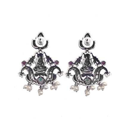Teejh Ridhi Multi Colored Temple Work Necklace Set