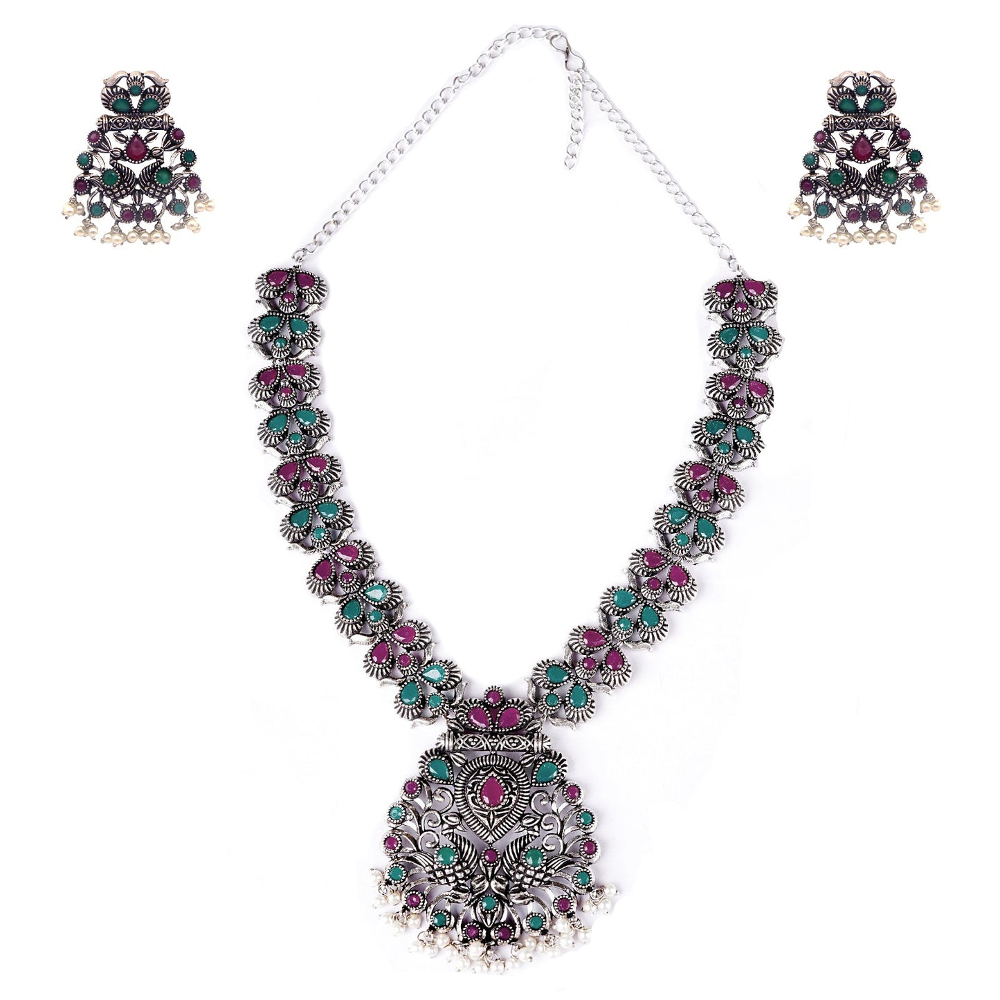 Teejh Nishka Multi Colored Necklace Set