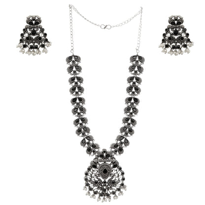 Teejh Vaidehi Black Stone Necklace Set