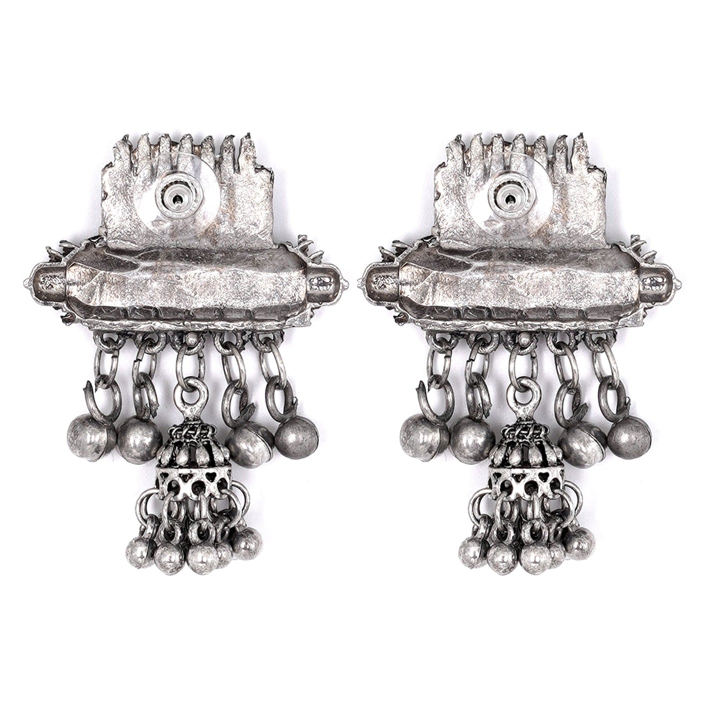 Teejh Rihana Silver Oxidised Necklace Set