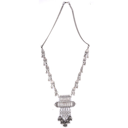Teejh Rihana Silver Oxidised Necklace Set