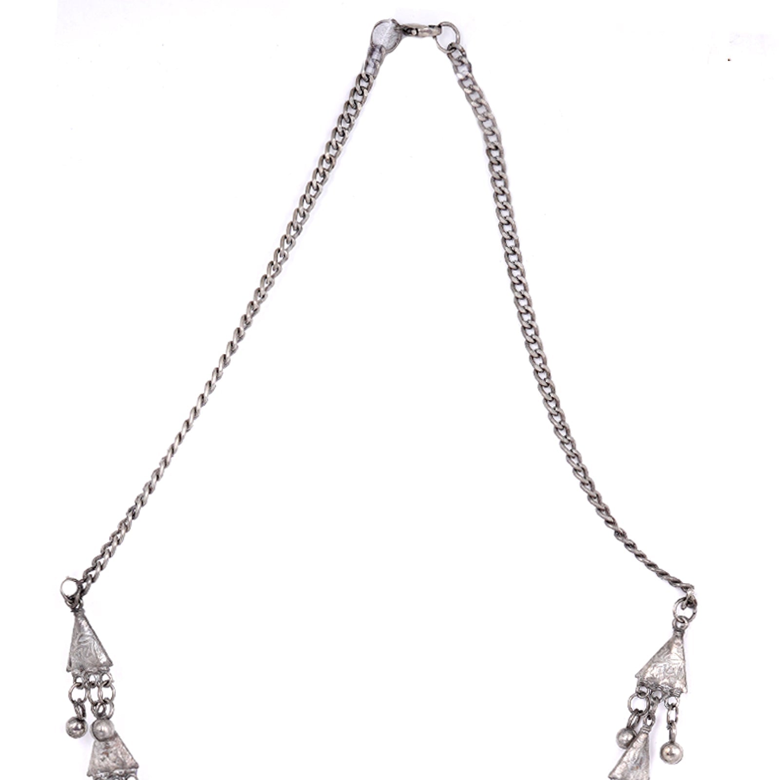 Teejh Rihana Silver Oxidised Necklace Set