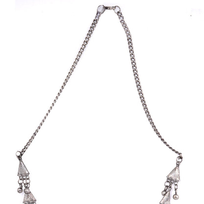 Teejh Rihana Silver Oxidised Necklace Set