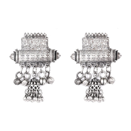 Teejh Rihana Silver Oxidised Necklace Set