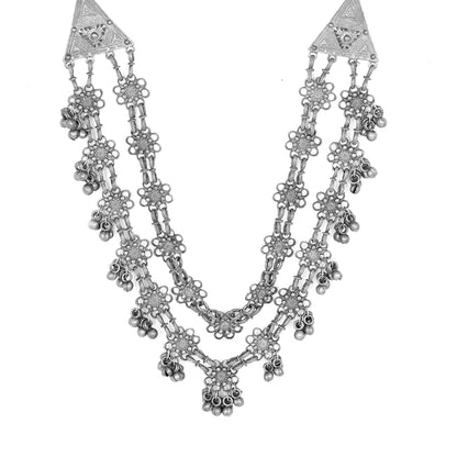 Teejh Rua Antique Silver Polish Long Necklace