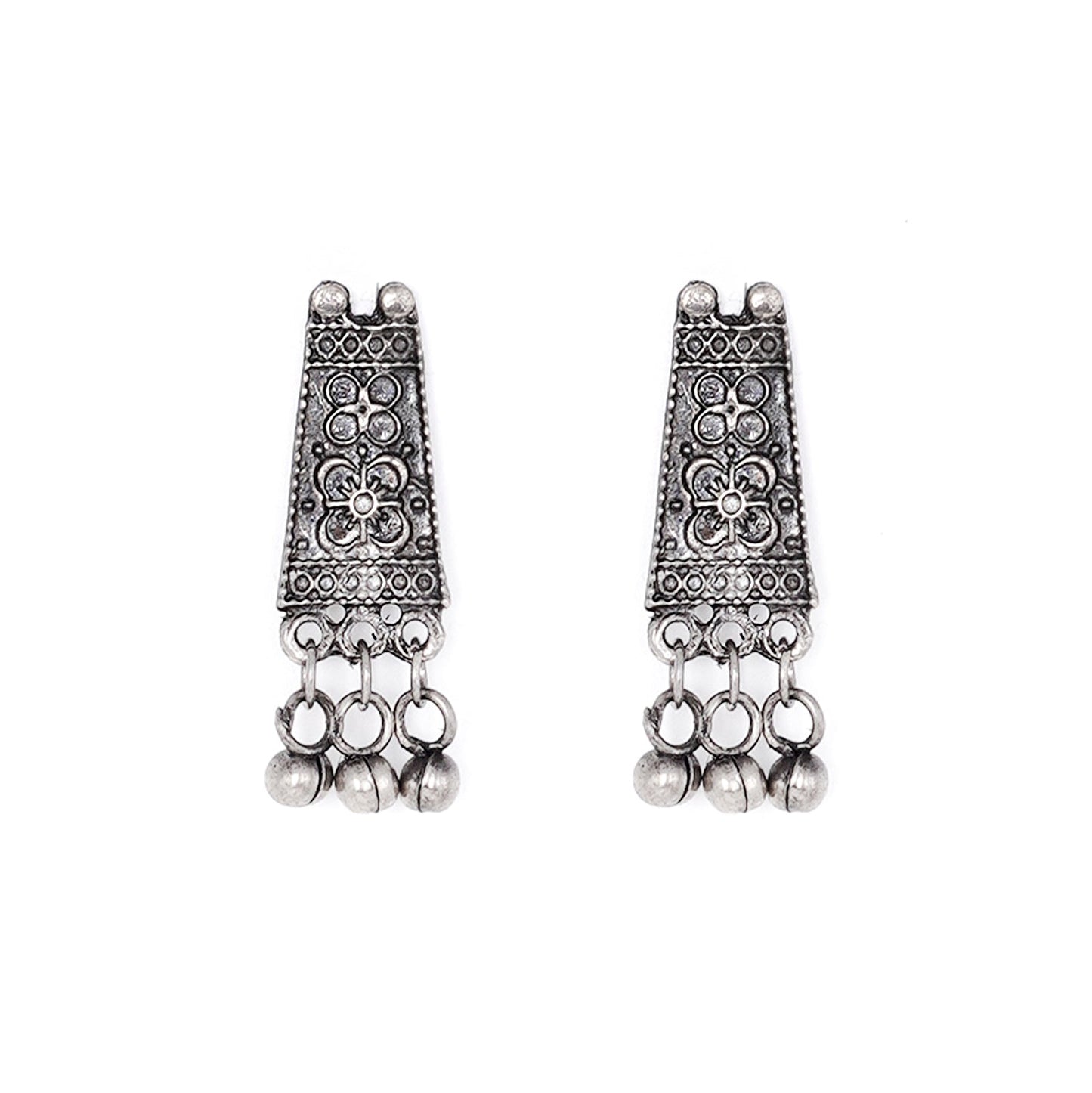 Teejh Mihira Silver Oxidised Choker Necklace Set