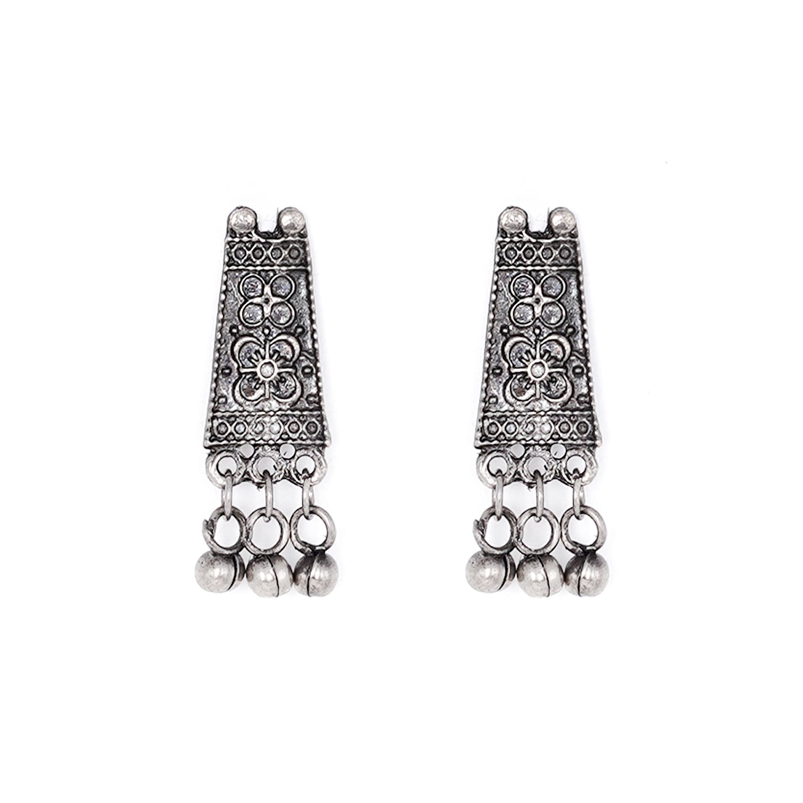 Teejh Mihira Silver Oxidised Choker Necklace Set