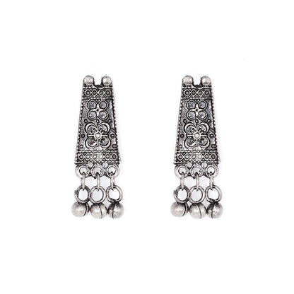 Teejh Mihira Silver Oxidised Choker Necklace Set