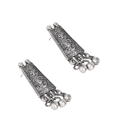 Teejh Mihira Silver Oxidised Choker Necklace Set