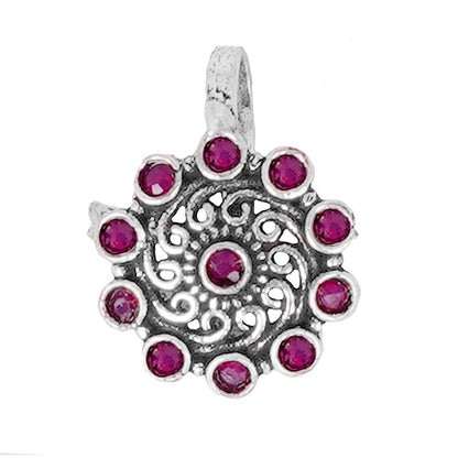 Teejh Soumya Red Stone Nose Pin