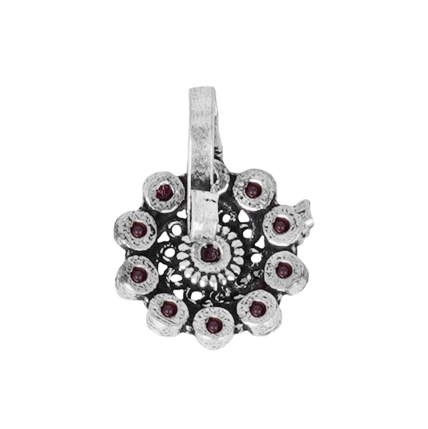 Teejh Soumya Red Stone Nose Pin
