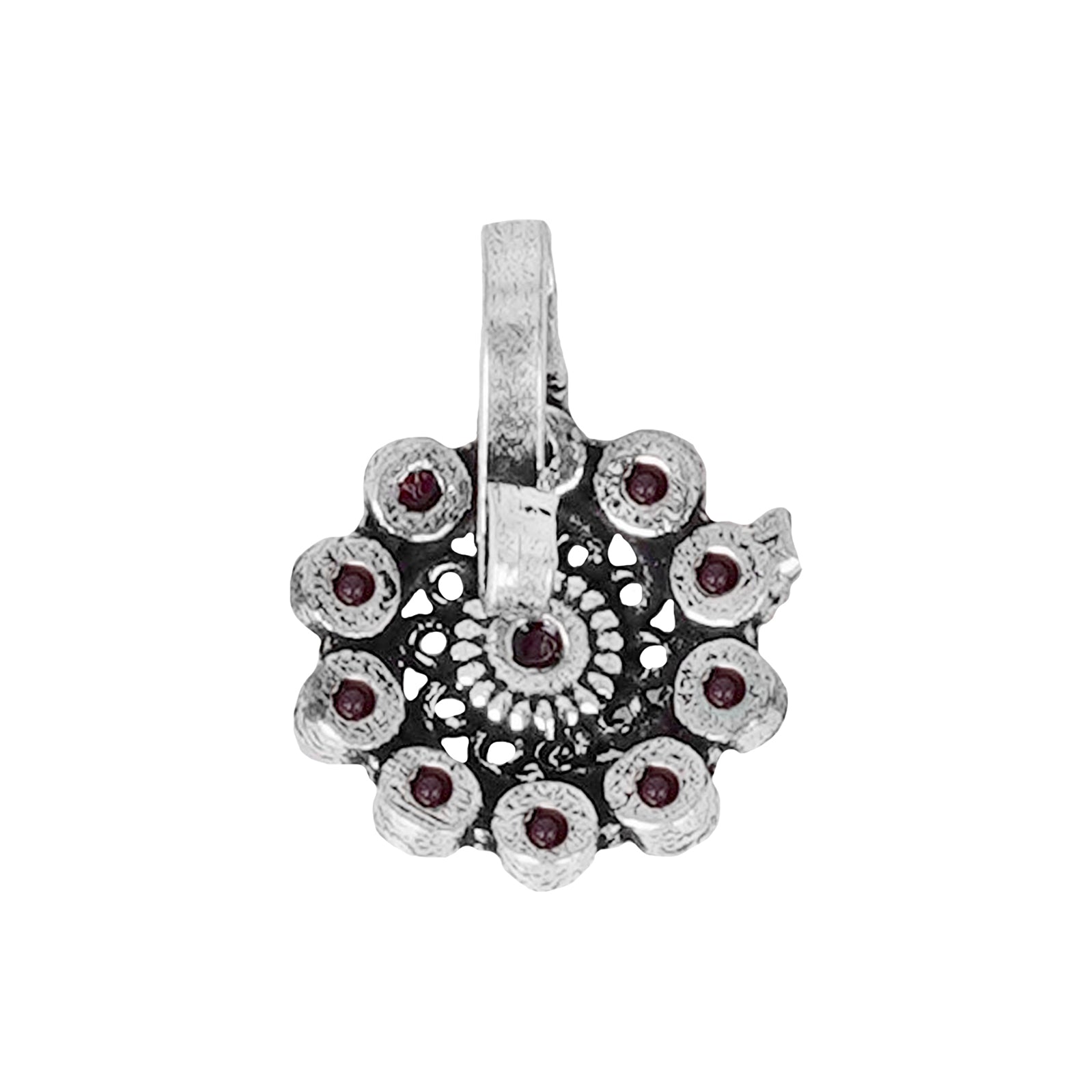 Teejh Soumya Red Stone Nose Pin