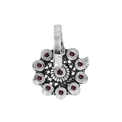 Teejh Soumya Red Stone Nose Pin