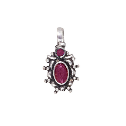Teejh Parthavi Red Stone Nose Pin