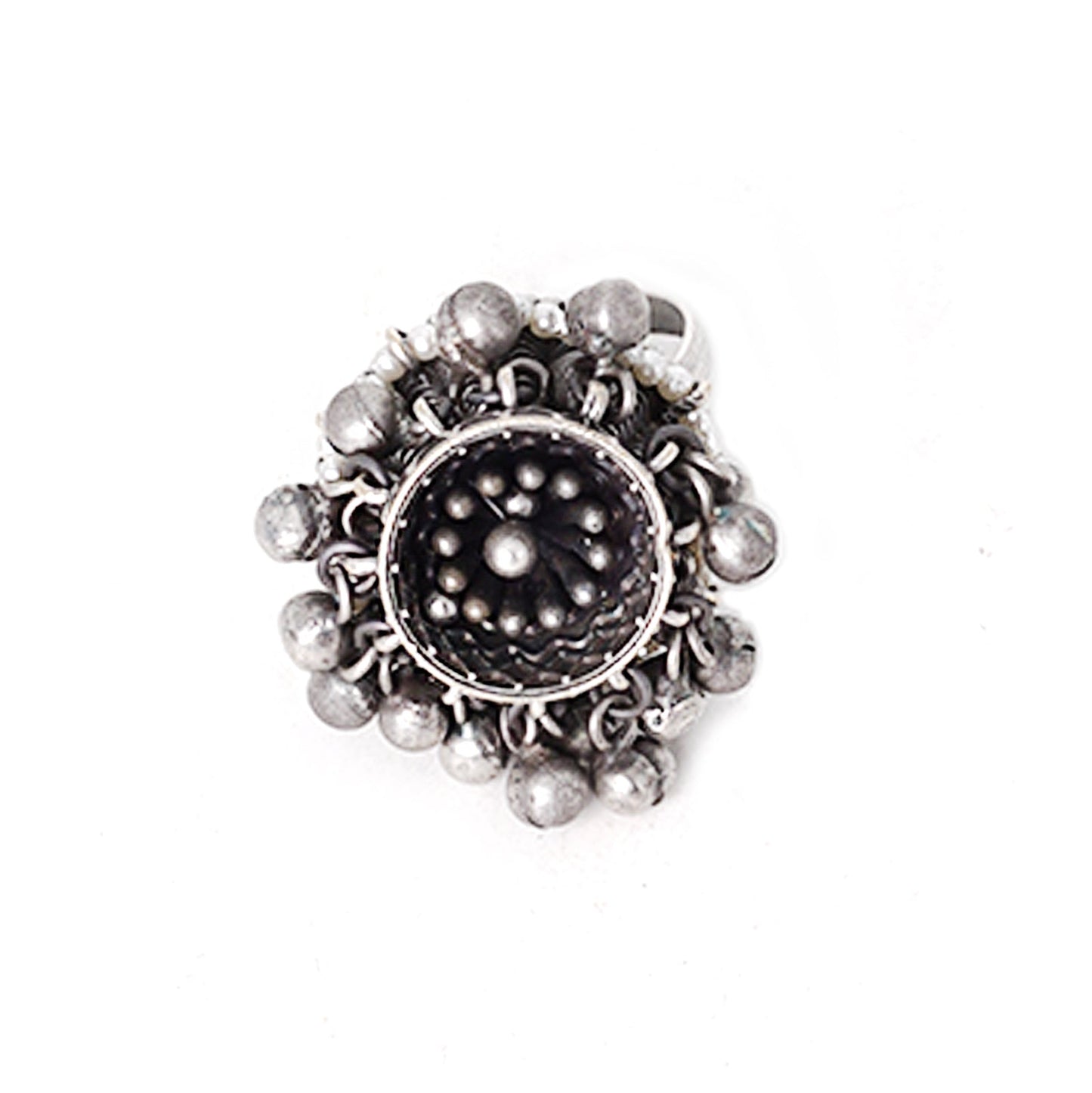 Teejh Riona Ghungroo Antique Silver Ring
