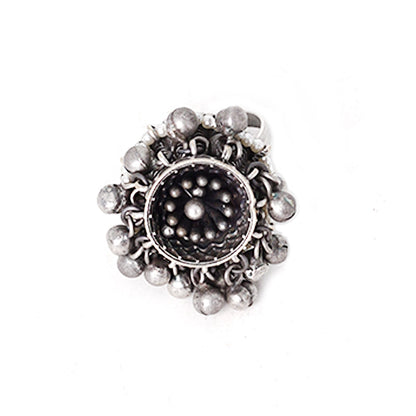Teejh Riona Ghungroo Antique Silver Ring