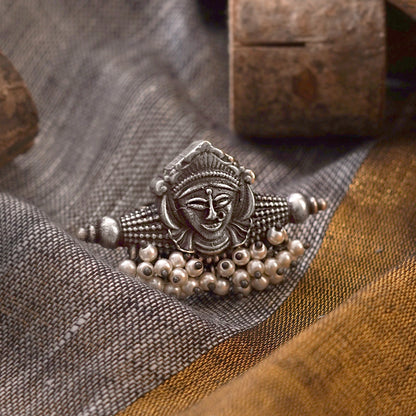 Teejh Navika Tribal Silver Oxidised Ring
