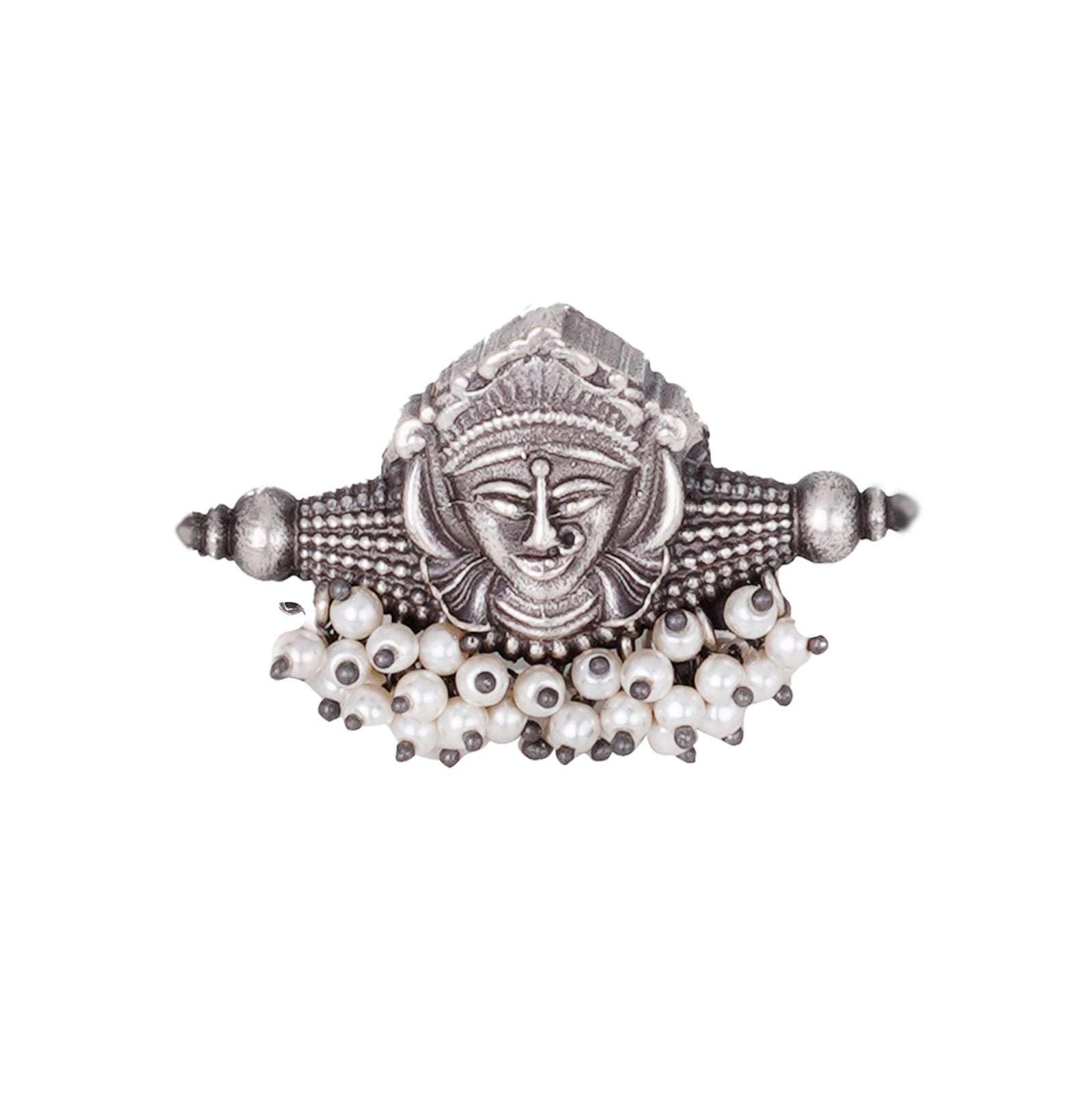 Teejh Navika Tribal Silver Oxidised Ring