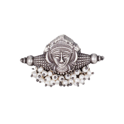 Teejh Navika Tribal Silver Oxidised Ring