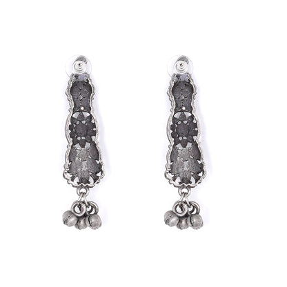Teejh Anay Antique Silver Polish Choker Necklace Set