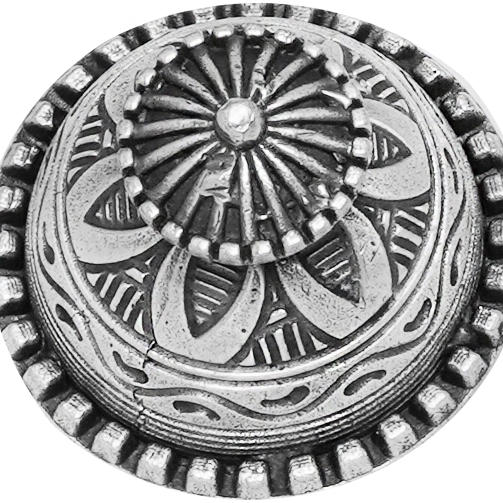 Teejh Sanchi Stupa Silver Oxidised Ring