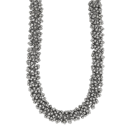 Teejh Alvie Ghungroo Silver Oxidised Necklace