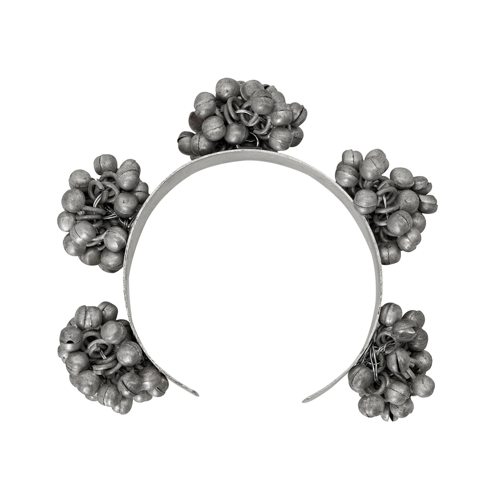 Teejh Chandhini Silver Oxidised Ghungroo Bracelet