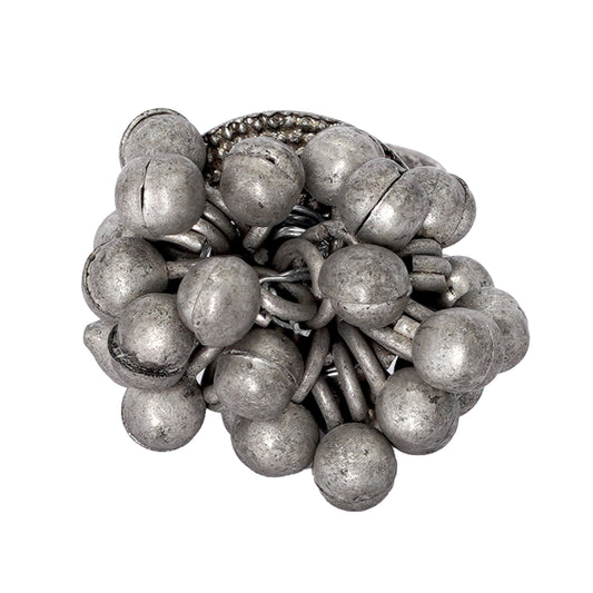 Teejh Selvi Ghungroo Silver Oxidised Ring