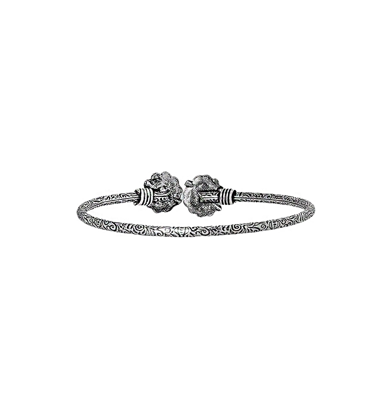 Teejh Sanyata Silver Oxidised Floral Bracelet