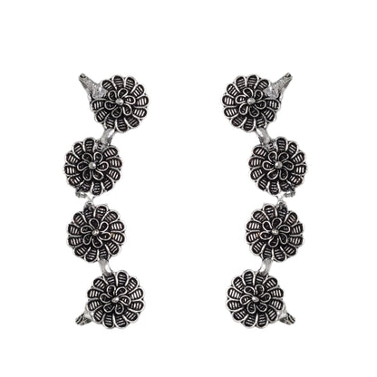Teejh Rashtri Silver Oxidised Earcuffs