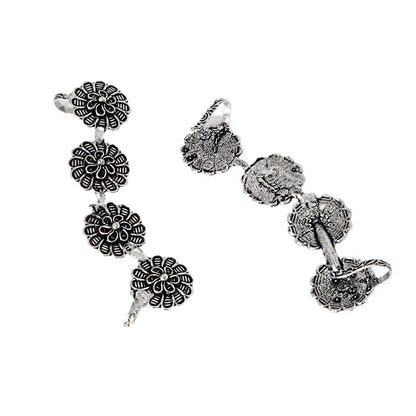 Teejh Rashtri Silver Oxidised Earcuffs