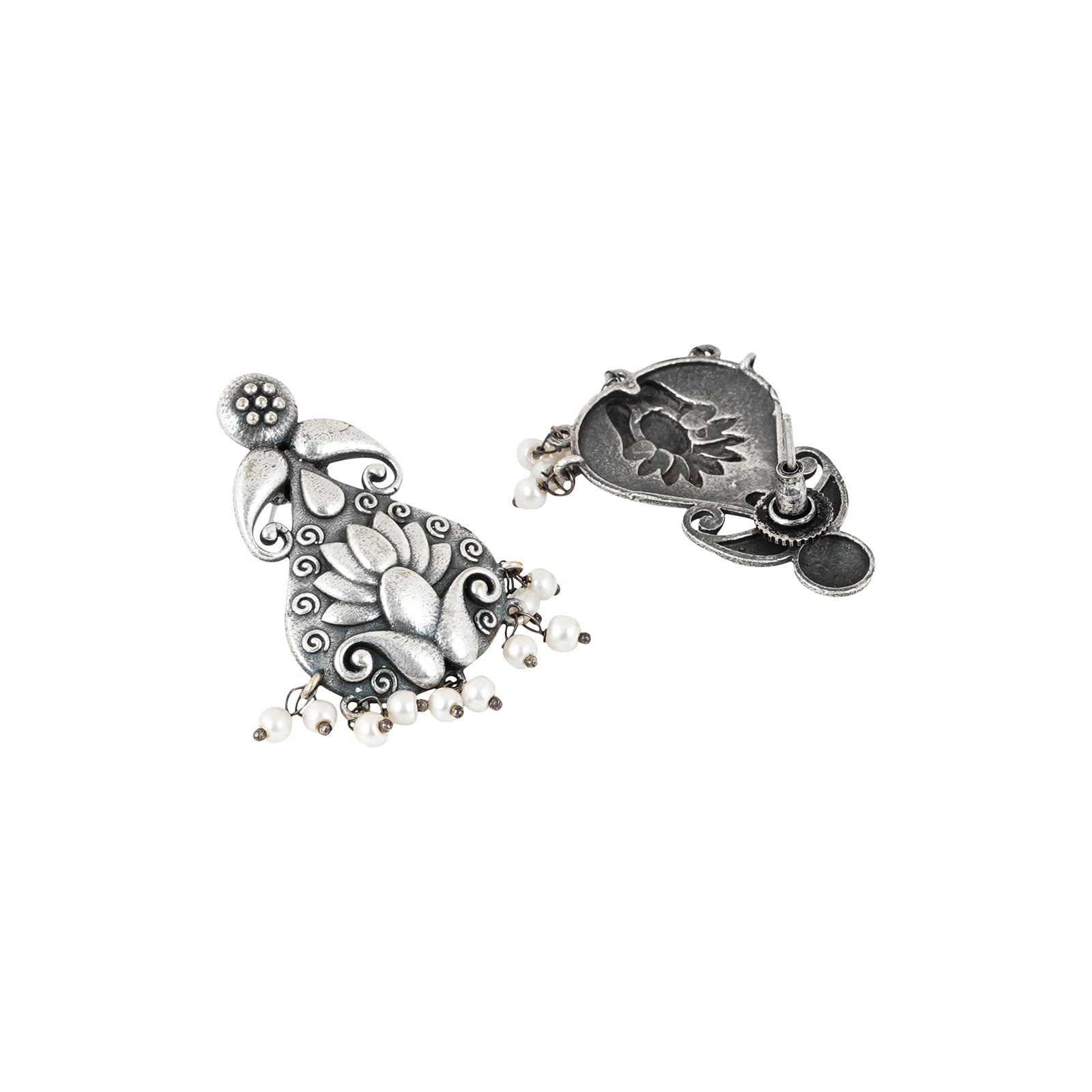 Teejh Aabir Silver Oxidised Earrings